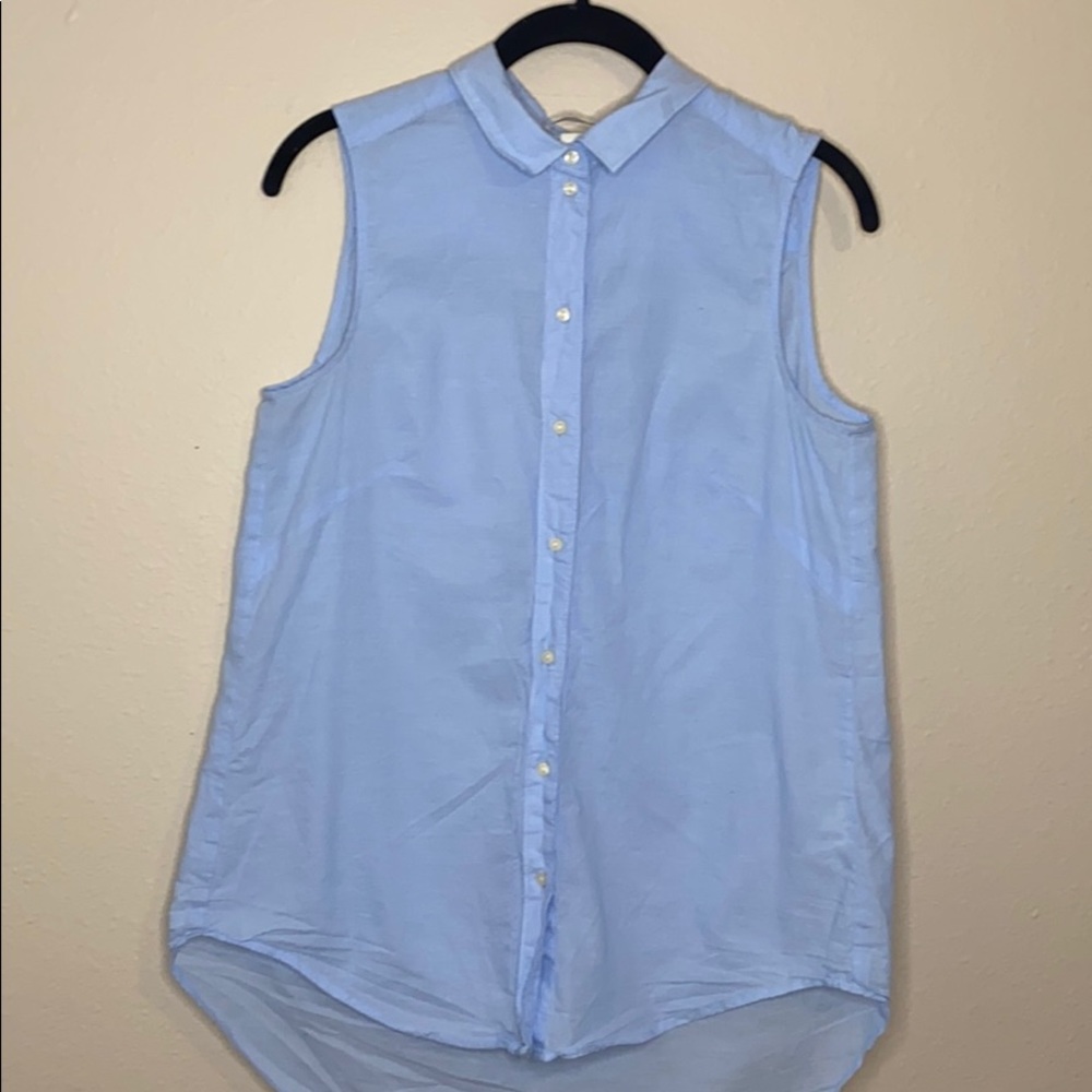 Button Up Sleeveless Top